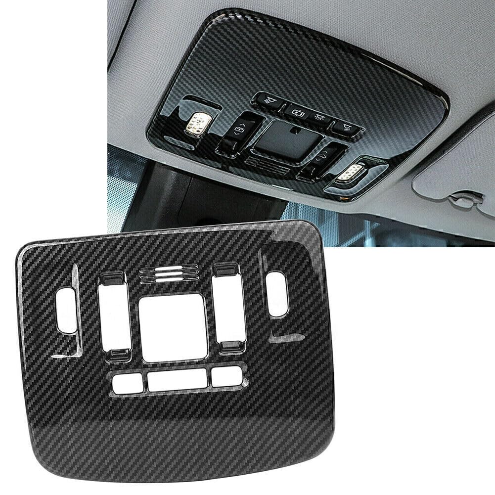 ya 6 8.14 Front Reading Light Lamp Cover Trim for Toyota for Camry 2018-2019 Carbon Fiber ABS
