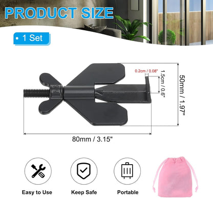 ya 26 10.21 baidi 1 Pack Portable Security Door Lock with Stora Bag 3.15x1.97inch, Black