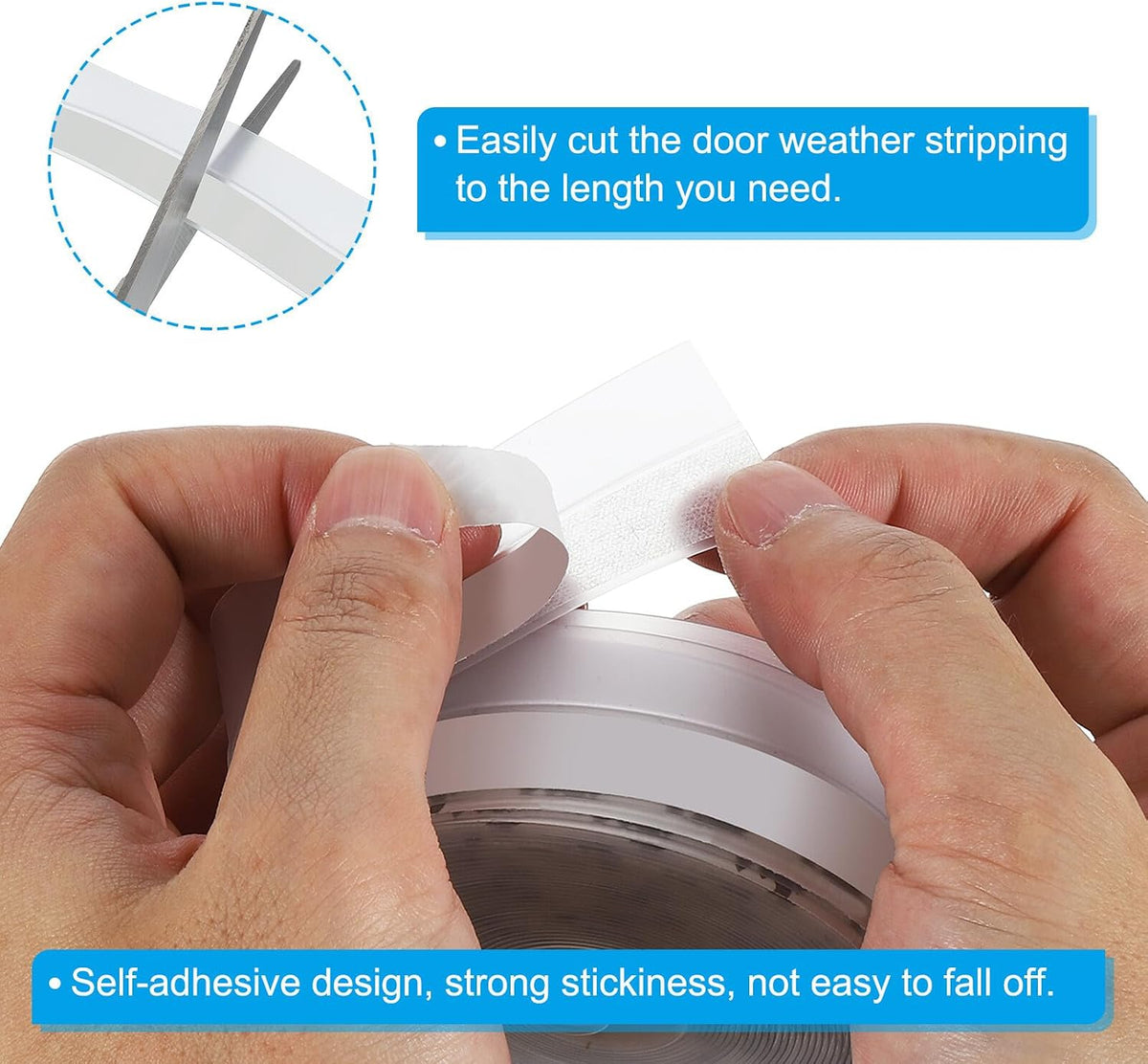 ya 26 10.21 baidi 16.4Ft Weather Stripping Door Seal, 1-3/4W Silicone Sealing Tape, Clear