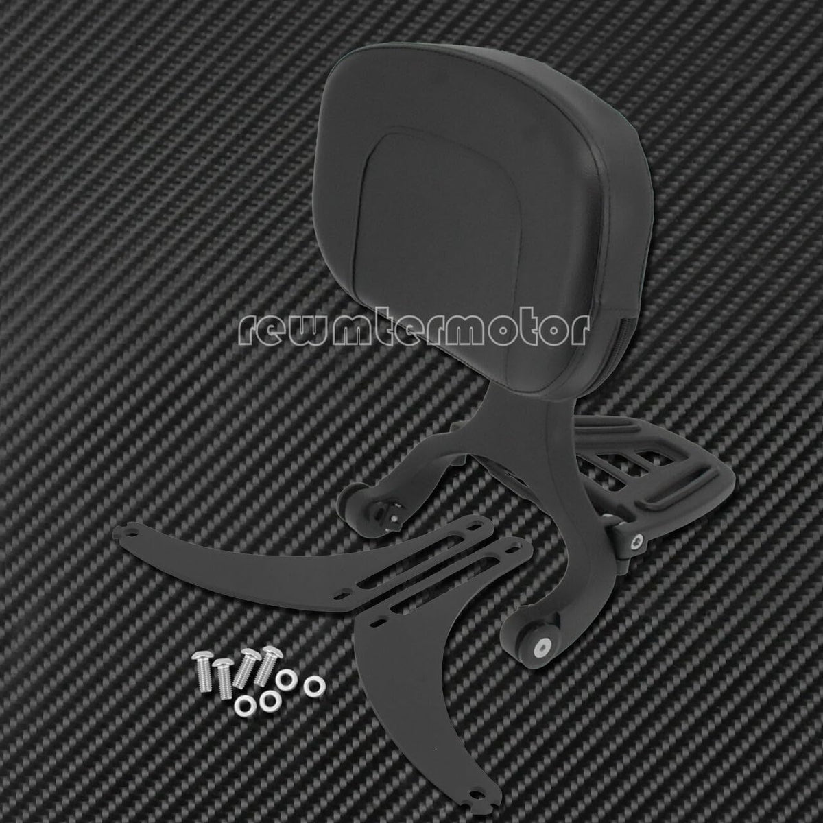 ya 6 8.14 Multi-Purpose Black Driver & Passenger Backrest Fit for Harley Steet Bob 18-20