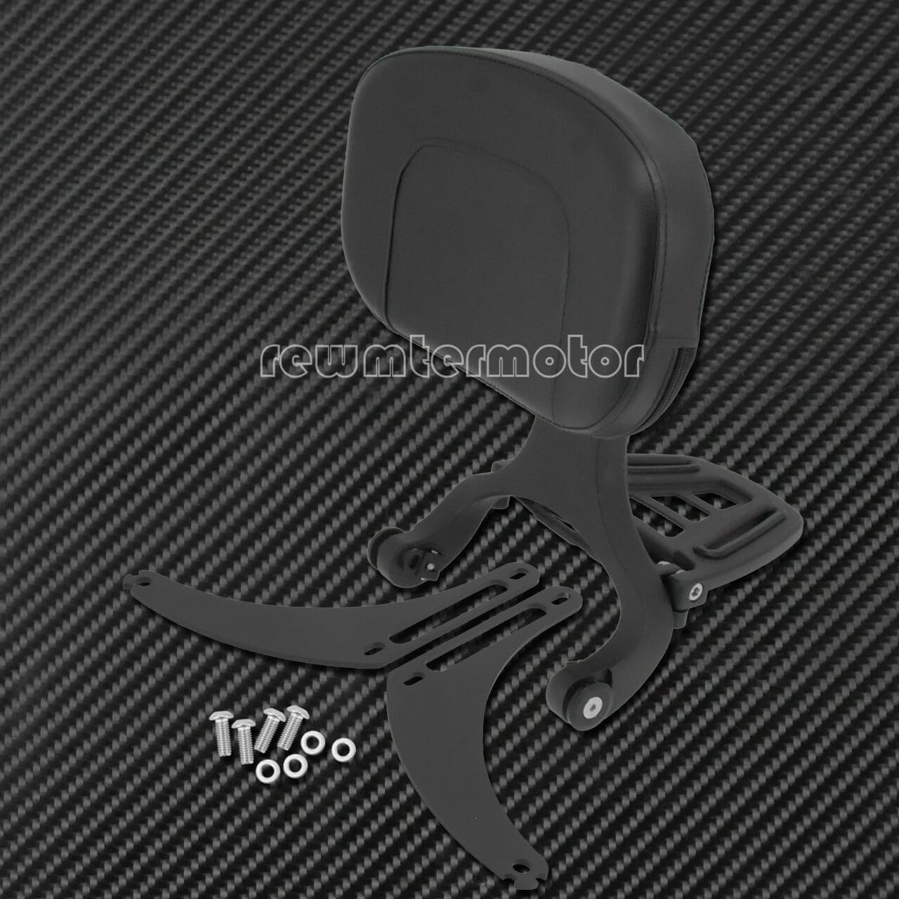 ya 6 8.24 baidi Multi-Purpose Black Driver & Passenger Backrest Fit for Harley Steet Bob 18-20