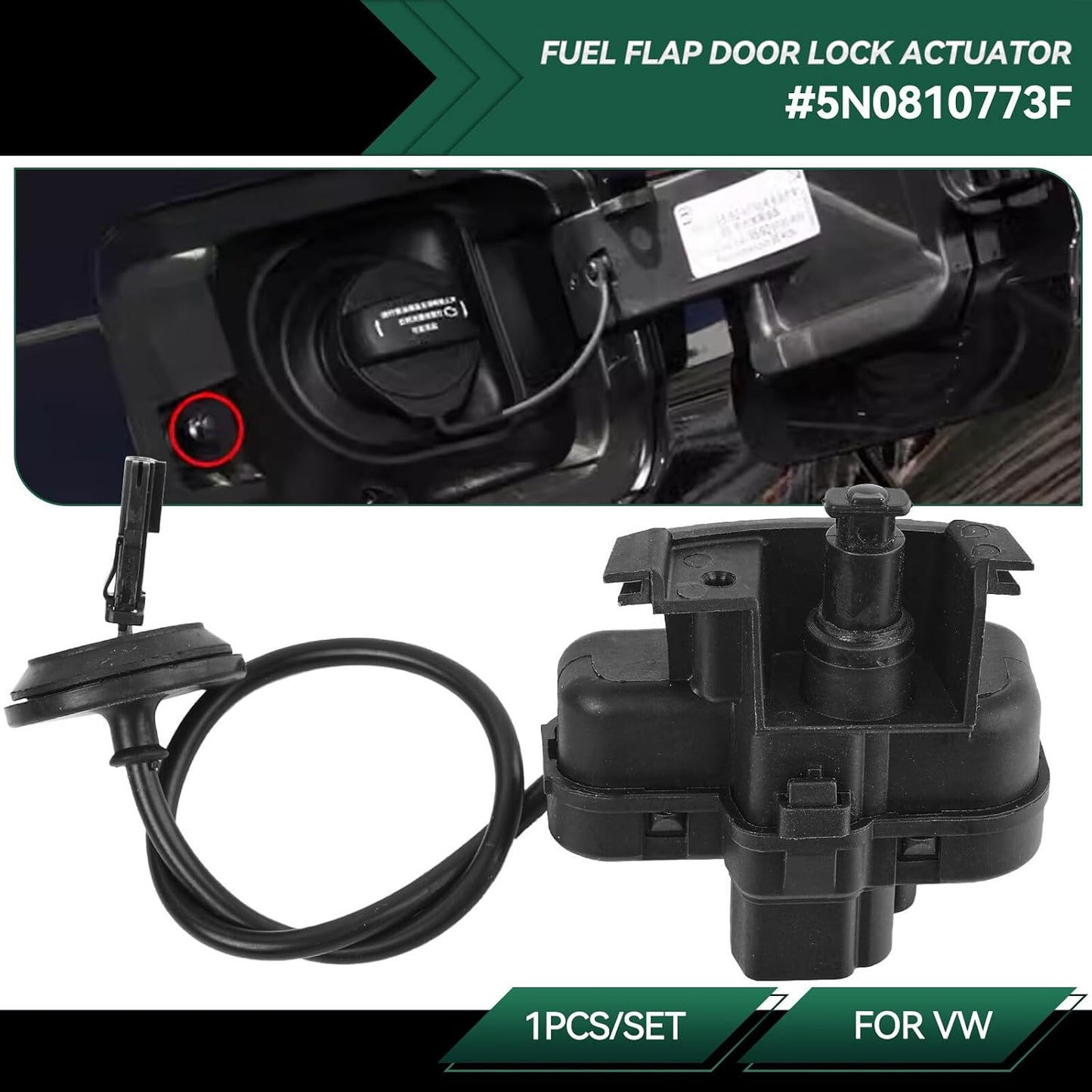 ya 5 8.10 Fuel Flap Fuel Tank Door Lock Actuator Fit for VW for Tiguan 5N 2012-2016 5N0810773F