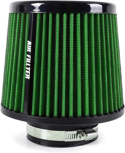 ya 13 9.15 baidi 3 76mm Dry Air Filter Cold Air Intake Cone Replacement High Flow Inlet GREEN