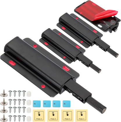 ya 26 10.21 baidi 4 Pcs Magnetic Push Latches Push to Open Door Latch Cabinet Hardware Black