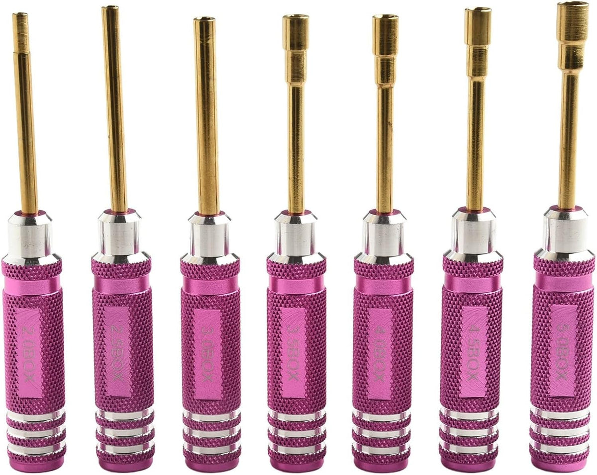 ya 26 10.21 baidi Hexagonal Screwdriver Set for RC Models 7 Pieces Made of Aluminum Alloy