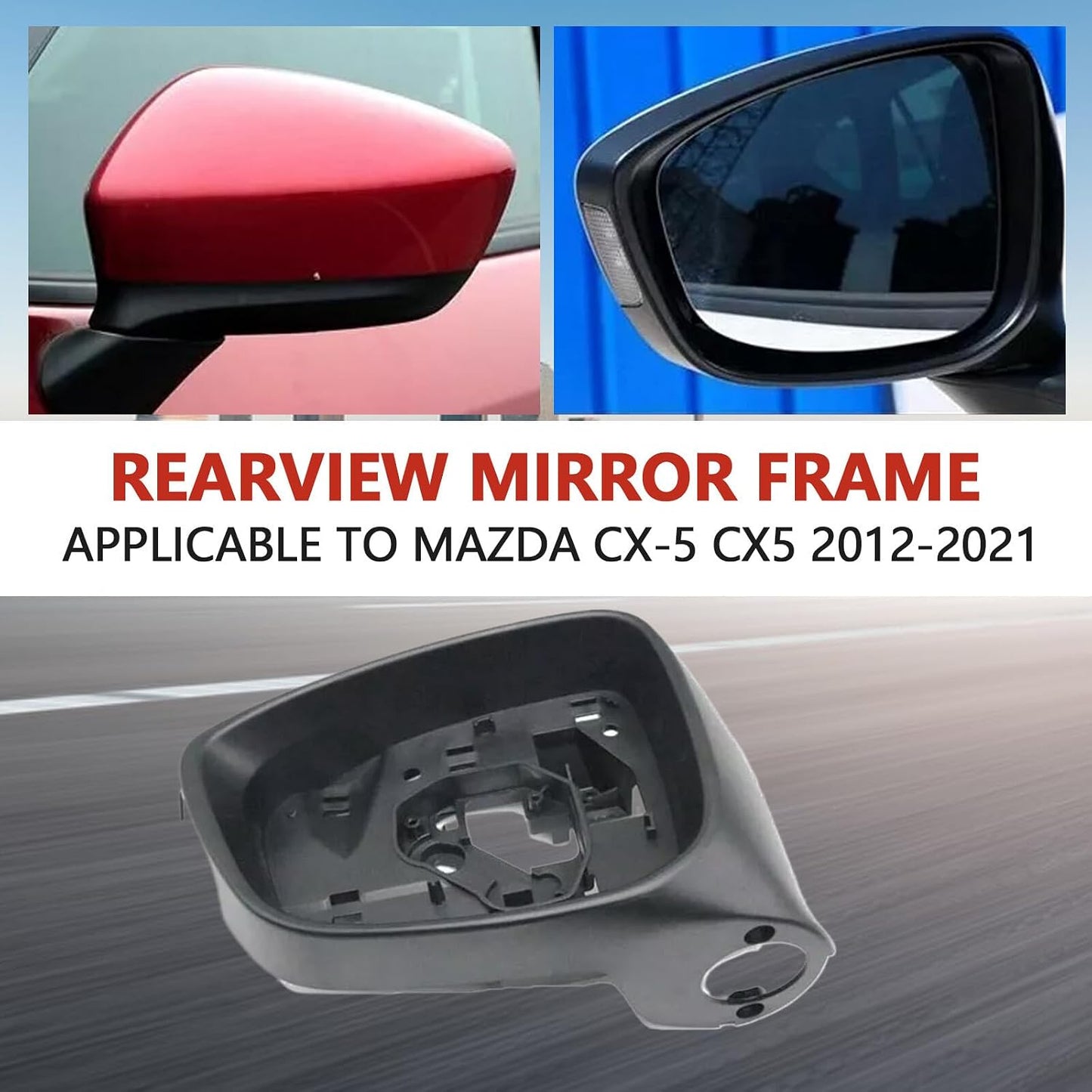 ya 5 8.24 baidi Car Wing Side Rear View Mirror Frame Replacement for Mazda CX-5 CX5 2012-2021Ik
