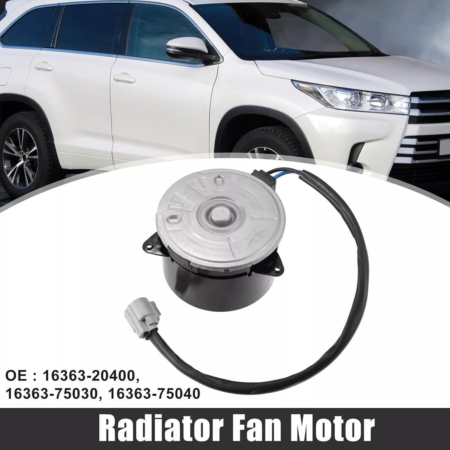 ya 4 8.24 baidi 16363-20400 Radiator Fan Motor for Toyota Highlander for Lexus RX400h 06 07 08