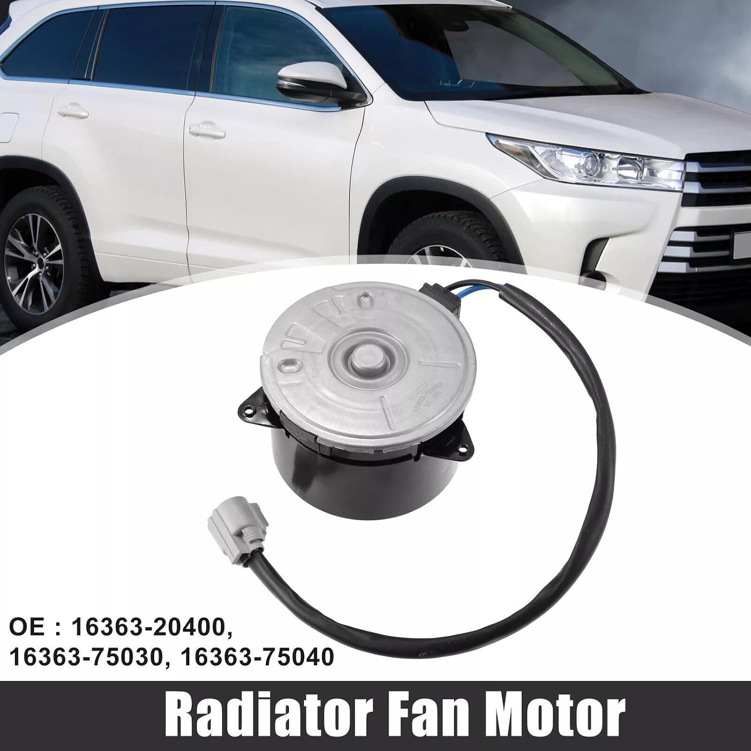 ya 4 8.24 baidi 16363-20400 Radiator Fan Motor for Toyota Highlander for Lexus RX400h 06 07 08