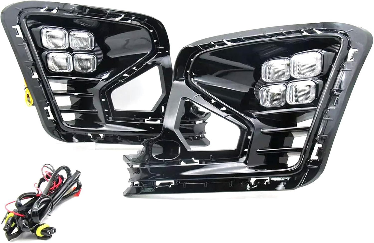 ya 10 9.16 zhengce Suitable for Kia Rio 21-23 front bumper fog lights daytime running lights t