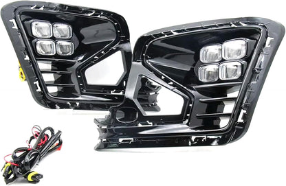 ya 10 9.16 zhengce Suitable for Kia Rio 21-23 front bumper fog lights daytime running lights t