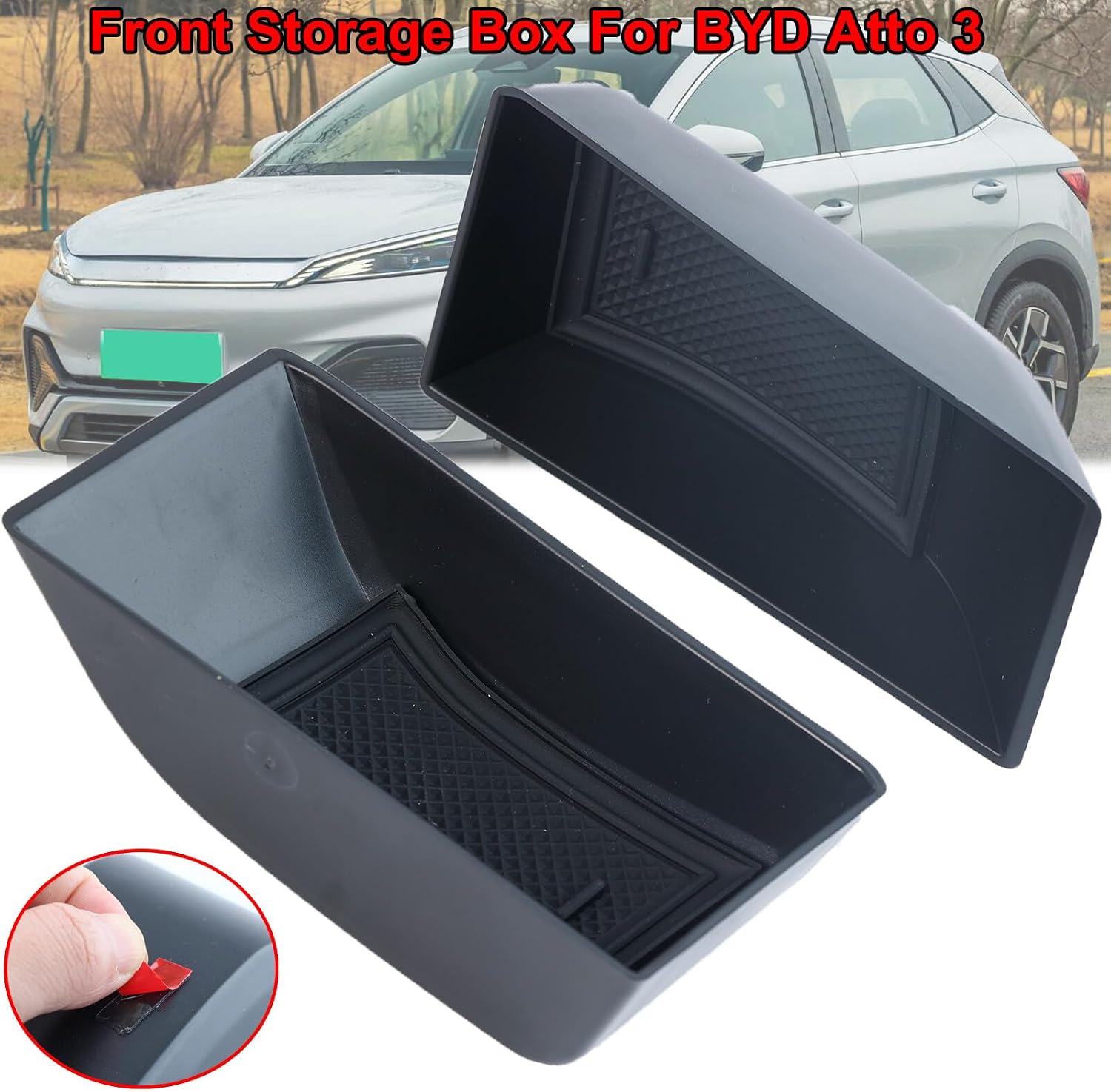 ya 4 8.24 baidi Pair Front Car Door Handle Storage Box Stowing Tidying for BYD Atto 3 2022-2024
