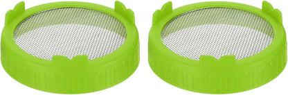 ya 14 9.20 baidi Sprouting Lids for Jar, 2 Pcs Steel Mesh Wide Mouth Cap Lids n-1