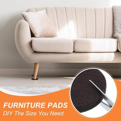 ya 26 10.21 baidi 3 1/2 Furniture Sliders, 4 Pcs Furniture Sliders for Hardwood Floors, Brown