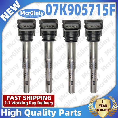 ya 9 10.24 4Pcs 1.8T 2.0T Ignition Coils for VW for Golf for JETTA for Audi A6 for A4 for Skoda 07K905715F