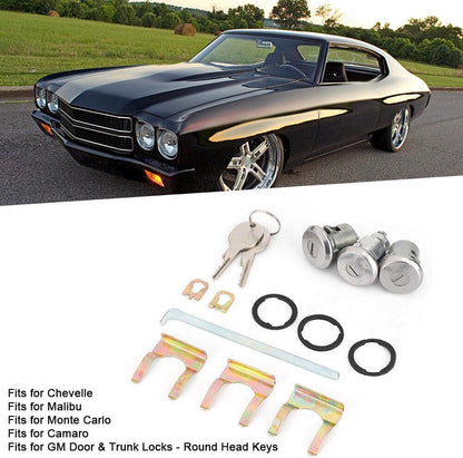 ya 5 8.10 Hot Cutlass Lock Set Door Trunk Key Kit 654394765282 Replacement Part for