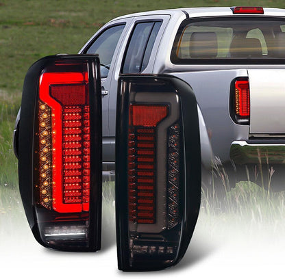ya 4 8.14 1 Dual LED Tail Light Rear Light Smoke Fits 2005-2014 for Nissan Navara D40 Frontier 