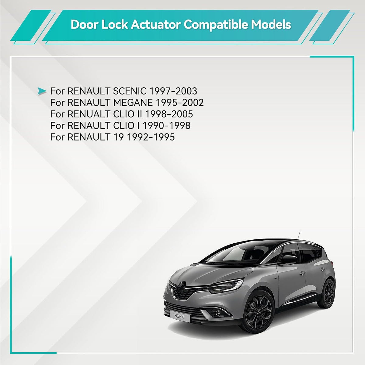 ya 11 9.14 baidiCentral Locking Motor Door Lock Actuator for Renault CLIO MK2 Campus 7702127213