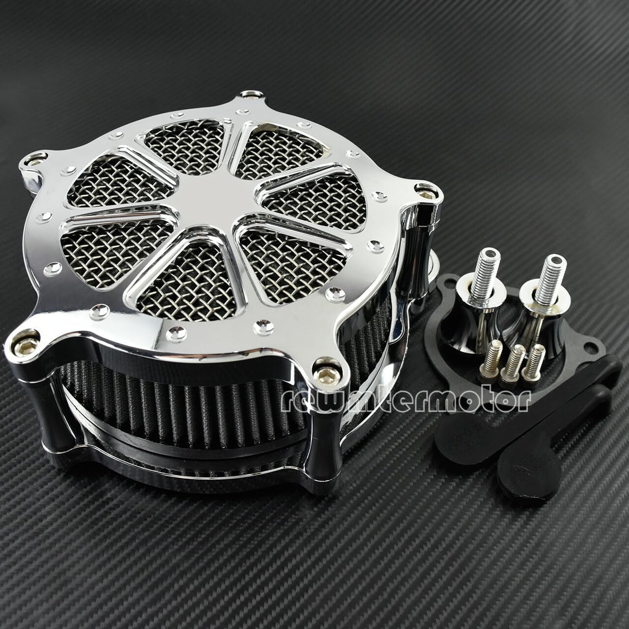 ya 8 8.24 baidi Chrome Air Cleaner Gray Intake Air Filter Fit for Harley Touring Trike 2017-2025