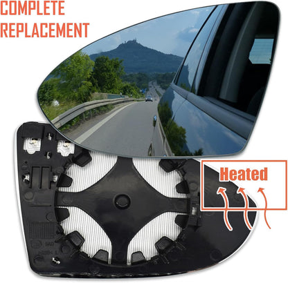 ya 2 8.15 Left Passenger Side Heated Wing Mirror Glass for VW for Golf Mk7 Mk7.5 2013-2018