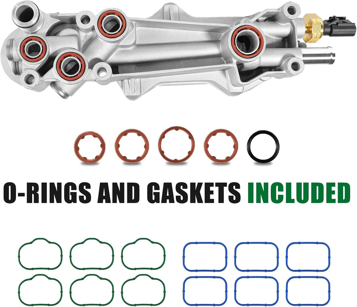ya 12 10.8 baidi Full Aluminum Engine Oil Cooler Filter Housing assembly w/Cap Sensor Gasket