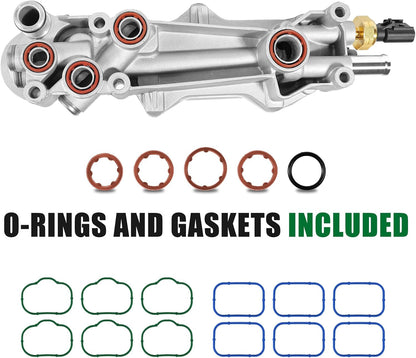 ya 12 10.8 baidi Full Aluminum Engine Oil Cooler Filter Housing assembly w/Cap Sensor Gasket