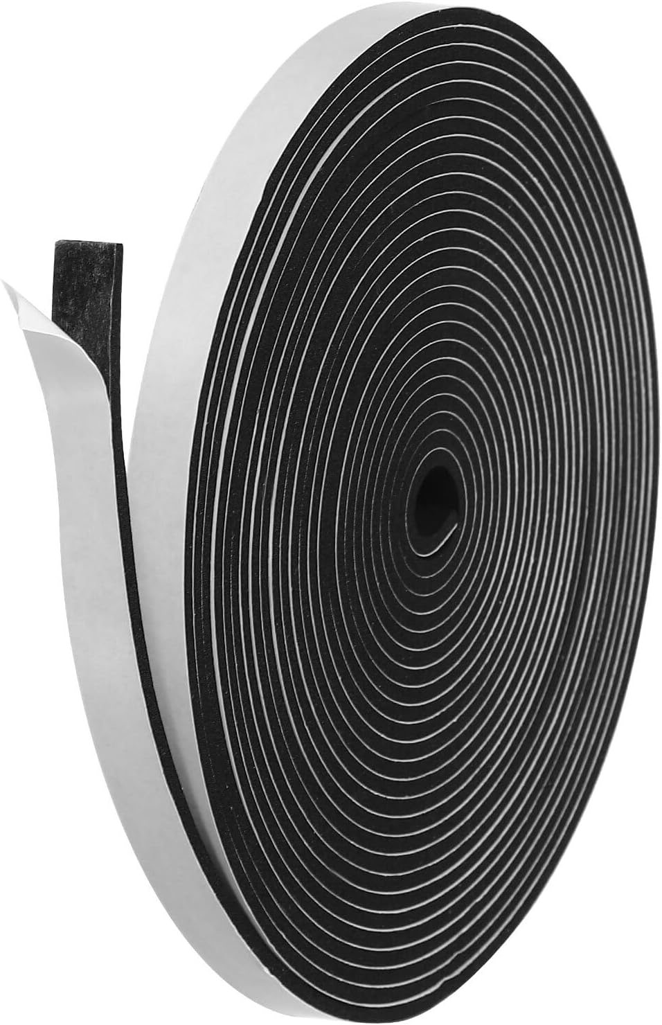ya 26 10.21 baidi Weather Stripping Door Seal Strip, 1 Roll 1/2 Inch x 1/8 Inch x 26 Ft Black