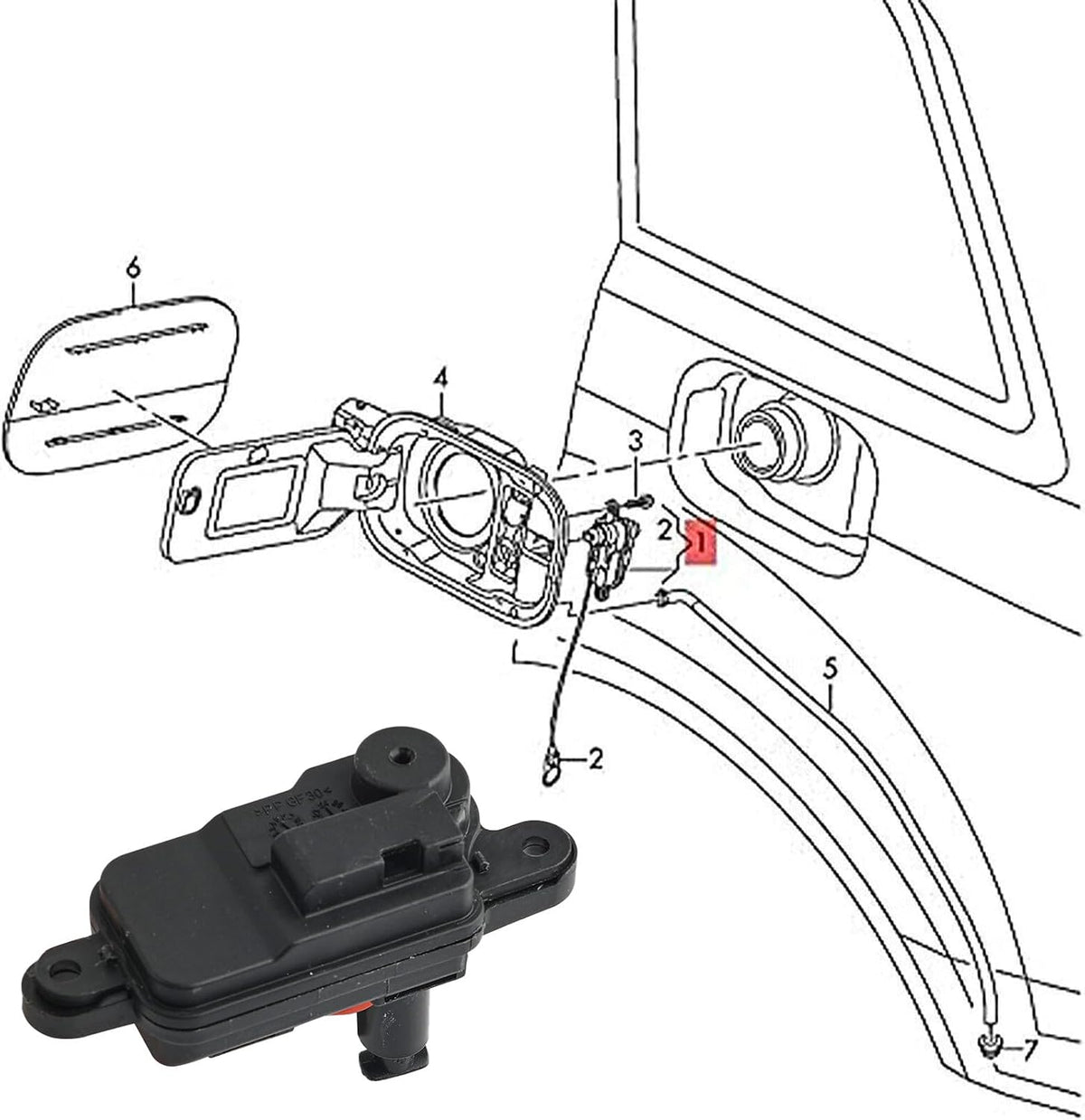 ya 11 9.14 zhengce 8V0862153A fuel cap for Audi A1 A3 A6/A7 actuator actuator tank flap