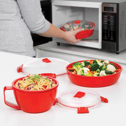 ya 14 9.20 baidi Microwave Pasta Bowl, 940 ml. Microwave Food Container with Release Hole-1