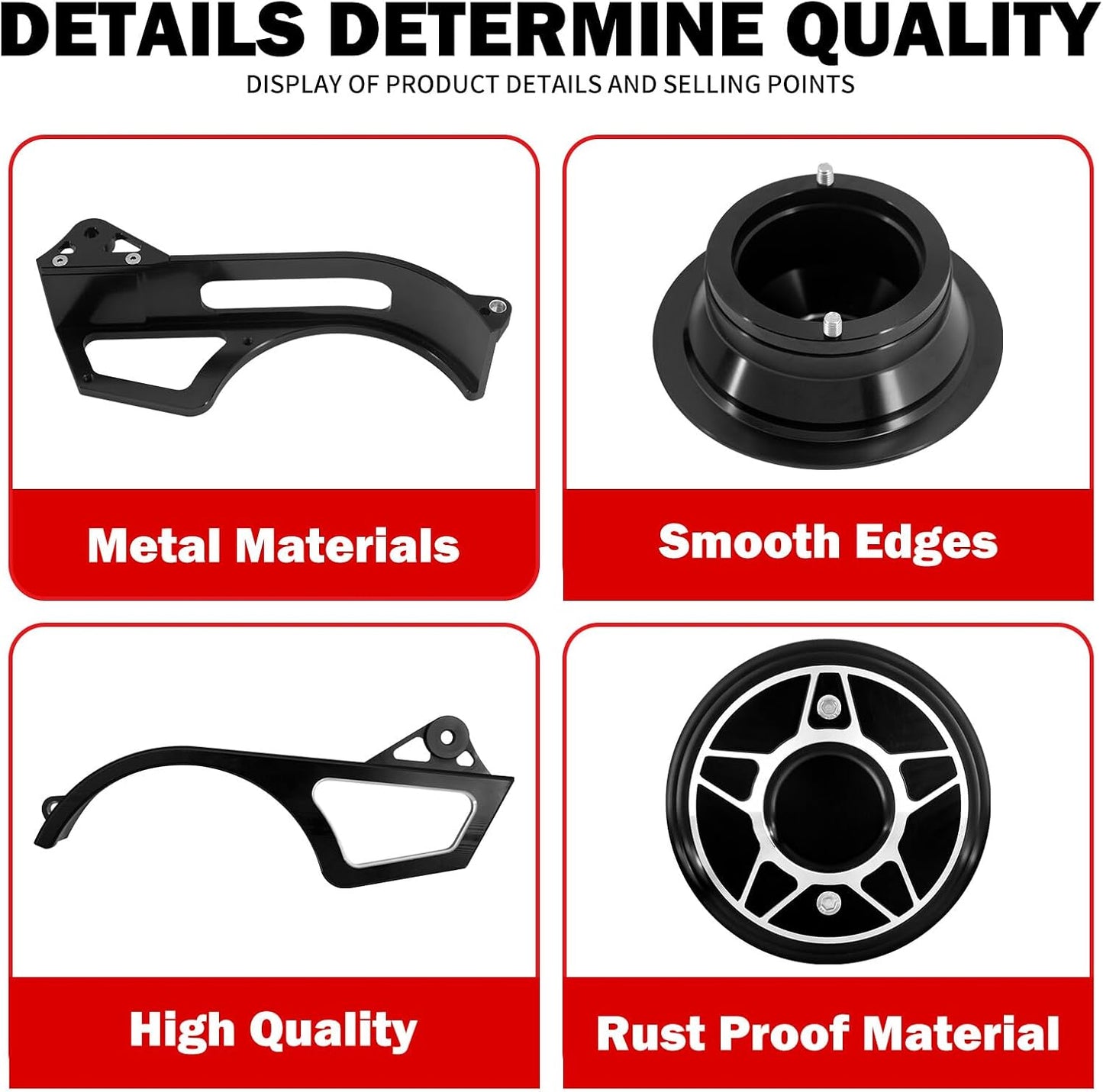ya 5 8.24 baidi Black Side Sprocket Pulley Engine Cover for Harley Sportster S RH1250S 2021-2023