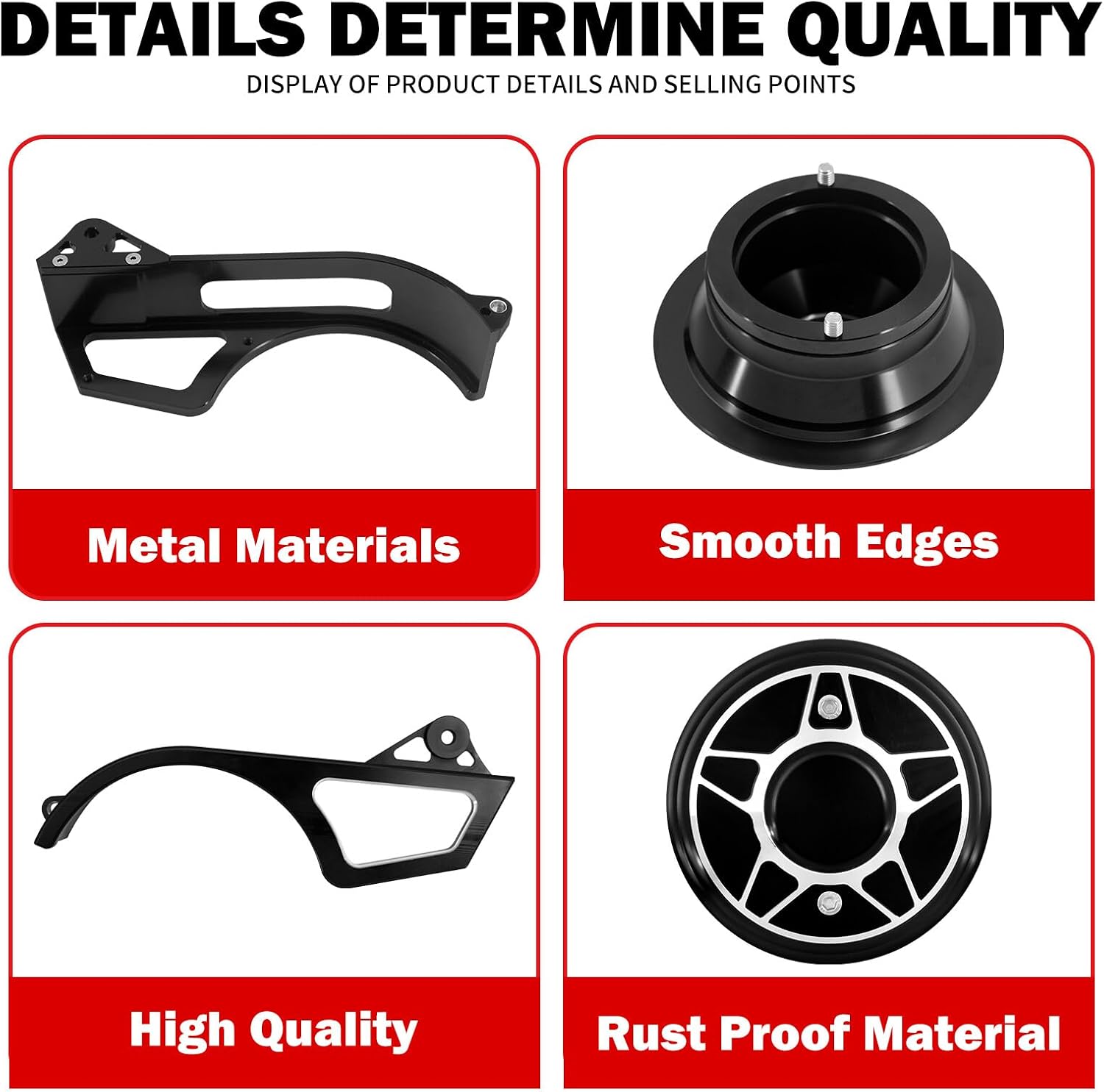 ya 5 8.24 baidi Black Side Sprocket Pulley Engine Cover for Harley Sportster S RH1250S 2021-2023