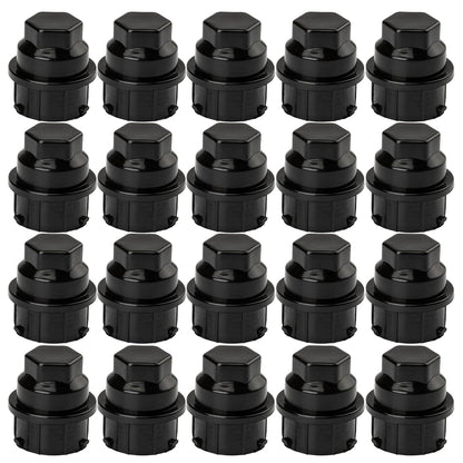 ya 10 9.16 baidi 20-Piece Set 9593028 for Buick, for Chevrolet, for GMC, and for Pontiac Black Wheel nut Cover Replacement Parts.