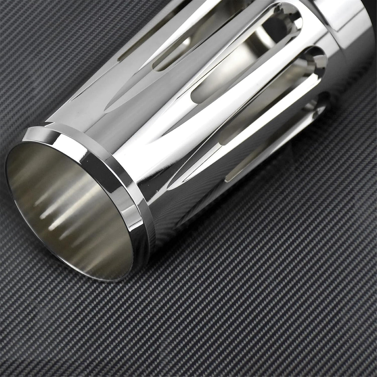 ya 28 10.13 zhengce CNC Chrome Fork Boot Slider Cover Fit for Harley Touring Glide FLHX 1984-20