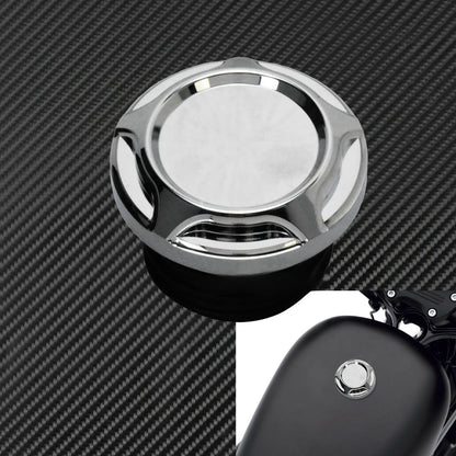 ya 9 10.24 CNC Cut Chrome Gas Cap Fuel Tank Right-hand Thread Fit for Harley Dyna Softail