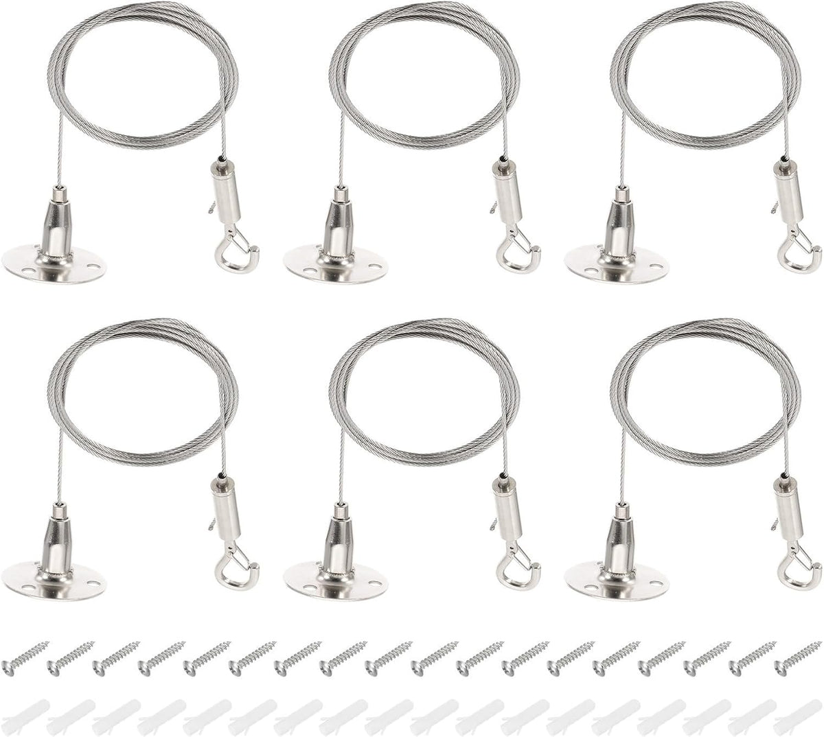 ya 26 10.21 baidi 6 Pcs 2m x 1.5mm Heavy Duty Picture Hanging Wire with Hanging Disc