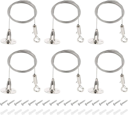 ya 26 10.21 baidi 6 Pcs 2m x 1.5mm Heavy Duty Picture Hanging Wire with Hanging Disc