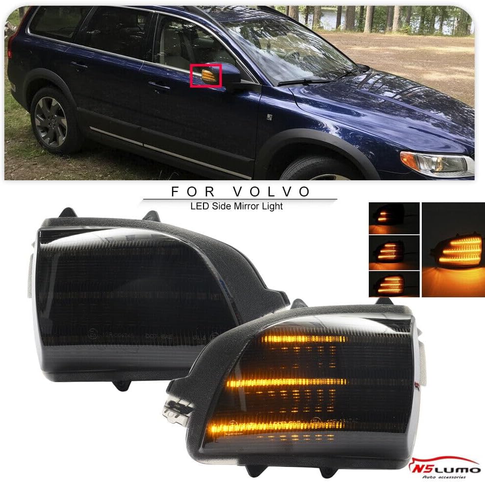 ya 7 8.24 baidi Applicable to 07-16 for Volvo XC70 XC90 facelift sequential LED side mirror turn signal lights 
