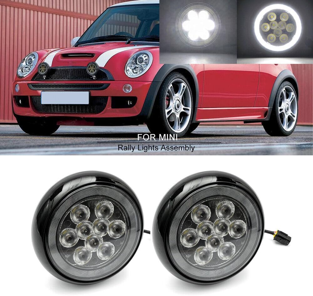 ya 4 8.10 White LED Rally Driving Fog Light Bracket for 2004-2006 for Mini Cooper R50 R52 R53