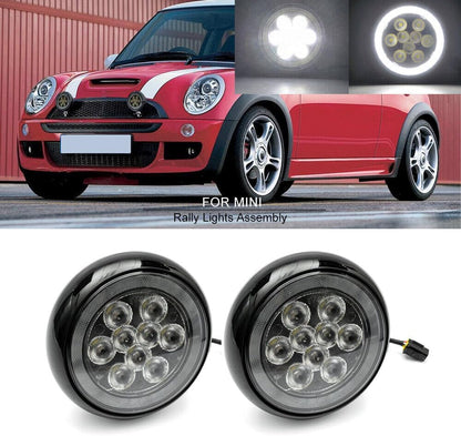 ya 4 8.10 White LED Rally Driving Fog Light Bracket for 2004-2006 for Mini Cooper R50 R52 R53