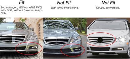 ya 4 8.24 baidi Front bumper fog lamp grille decoration suitable for Mercedes-Benz W212 E350 E550 09-13