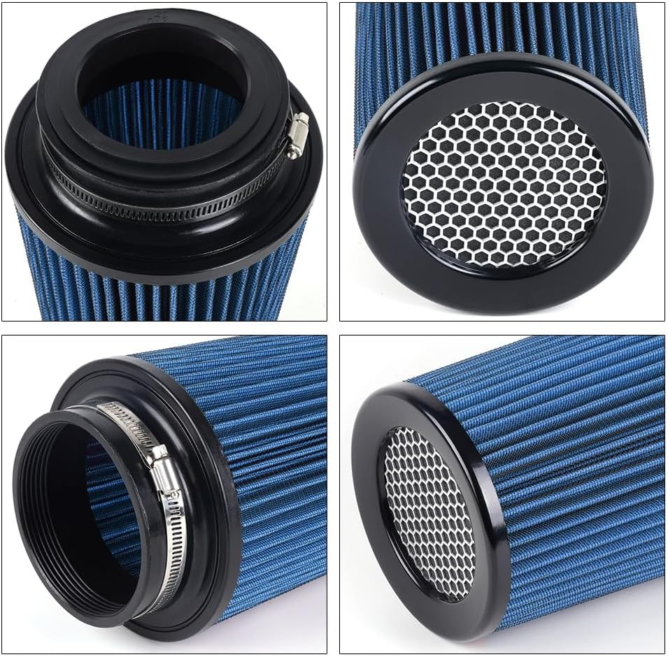 ya 13 9.15 baidi 3 3.5 4 Cold Air Intake Filter Inlet 3 Sizes in 1 10.5 Tall Universal Blue