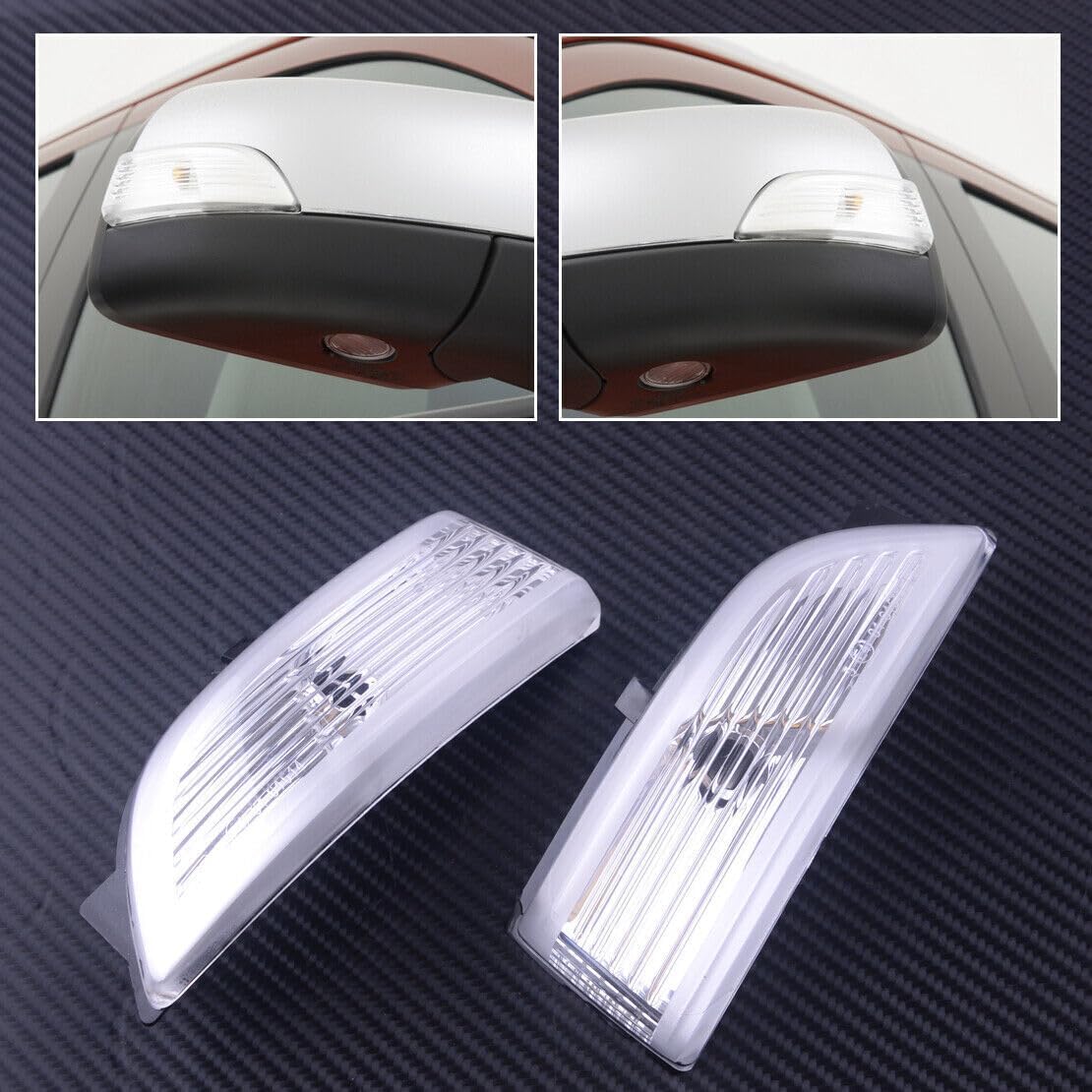 ya 11 9.14 zhengce 2 Pack Wing Mirror Light Cover Lens Fits for Ford Everest Ranger