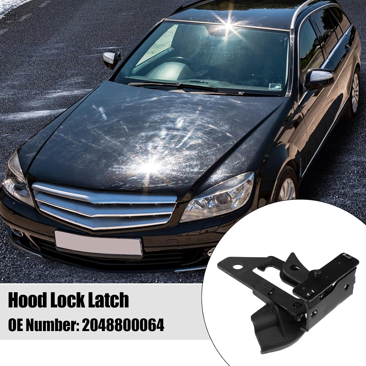 ya 4 8.14 Car Hood Safety Latch Catch Lock A2128800064 for Mercedes-Benz C300 C350 E350