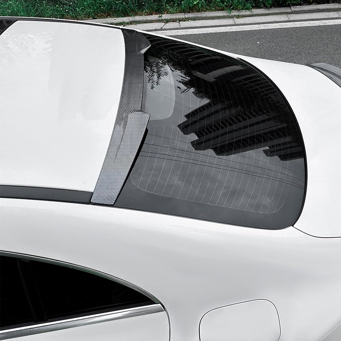 ya 6 8.24 baidi Carbon Look ABS Rear Roof Boot Window Spoiler Wing for Benz CLA C118 2020-2024