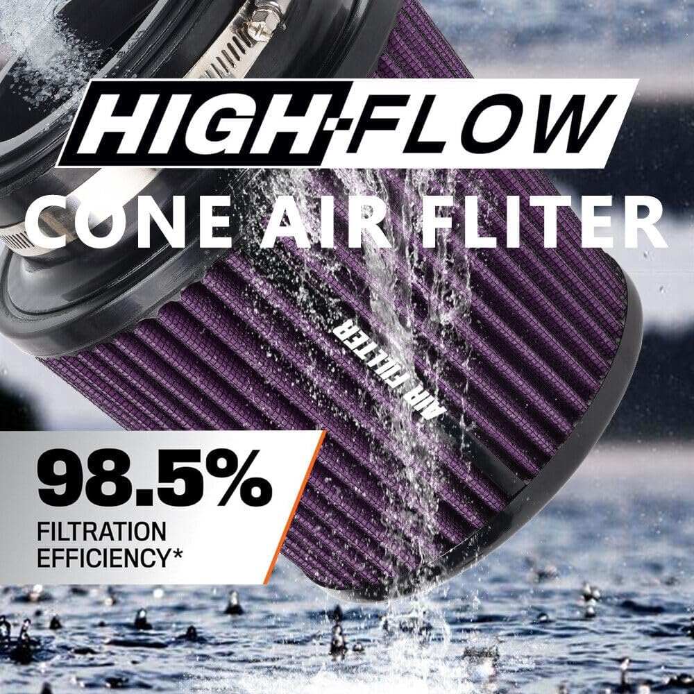 ya 13 9.15 baidi Purple 3, 3.5, 4 Inlet, 6.5 Tall High Per for MAN ce Cold Air Intake Air Filter