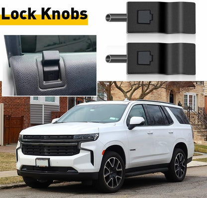 ya 5 8.10 4PC Door Lock Knob Front Rear Black for 2007-13 Chevy for GMC for Yukon for Silverado for Sierra