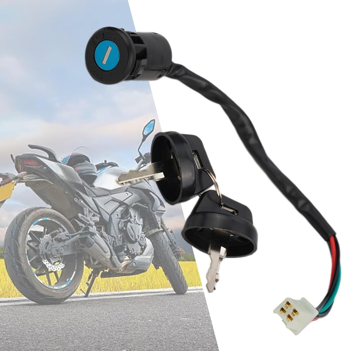 ya 9 10.24 50-250CC Ignition Switch Key Waterproof for Motocross-ATV Accessories New