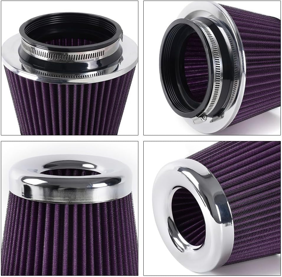 ya 13 9.15 baidi PURPLE High Flow Per for MAN ce Cold Air Intake Air Filter 3, 3.5, 4 In, 5 Tall