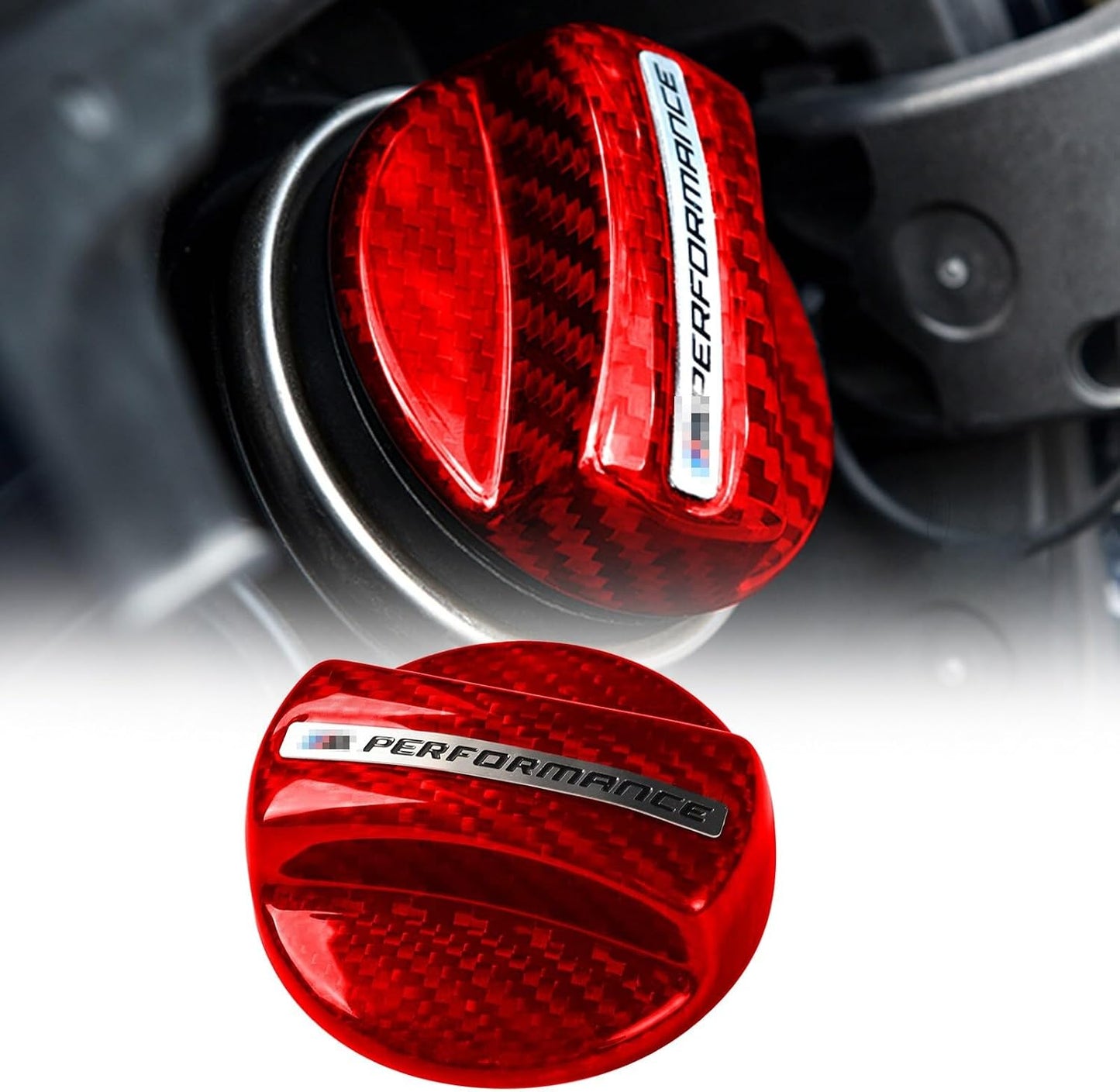 ya 5 8.10 for BMW F30 F80 F82 E92 Red Carbon Fiber Universal Fuel Tank Oil Gas Cap Decor