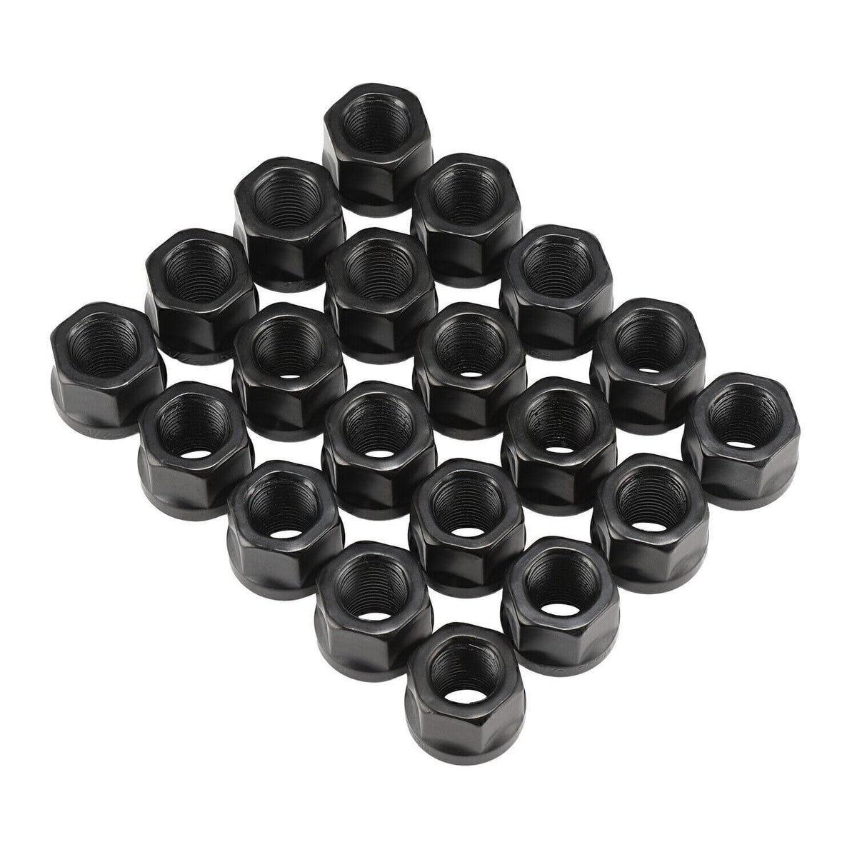 ya 10 9.16 baidi 20x Set Open END Lug Nuts Bulge Acorn 1/2 X20 Wheel NUT Black Finish for Ford