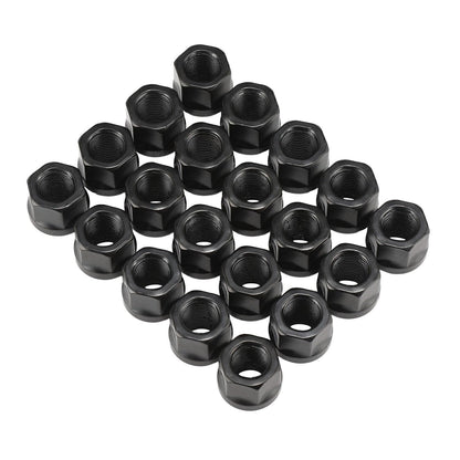 ya 10 9.16 baidi 20x Set Open END Lug Nuts Bulge Acorn 1/2 X20 Wheel NUT Black Finish for Ford